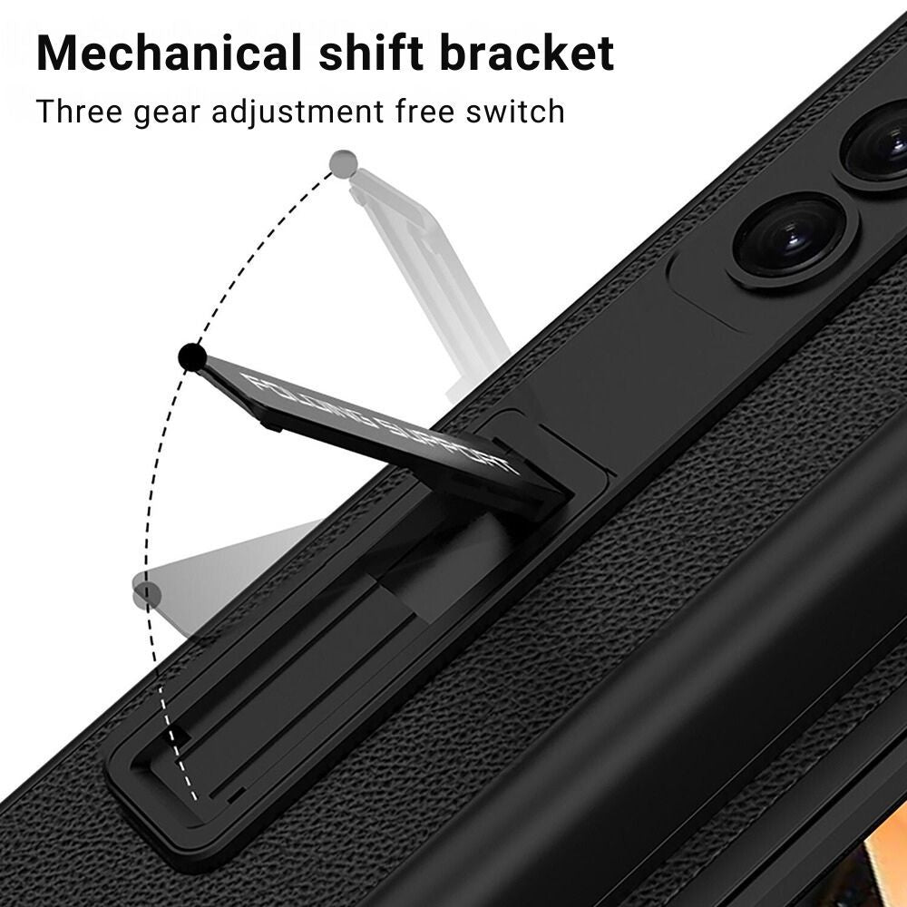Novi Leather Grain Case For Galaxy Z Fold 5 With Lanyard And Pen Holder - Astra Cases