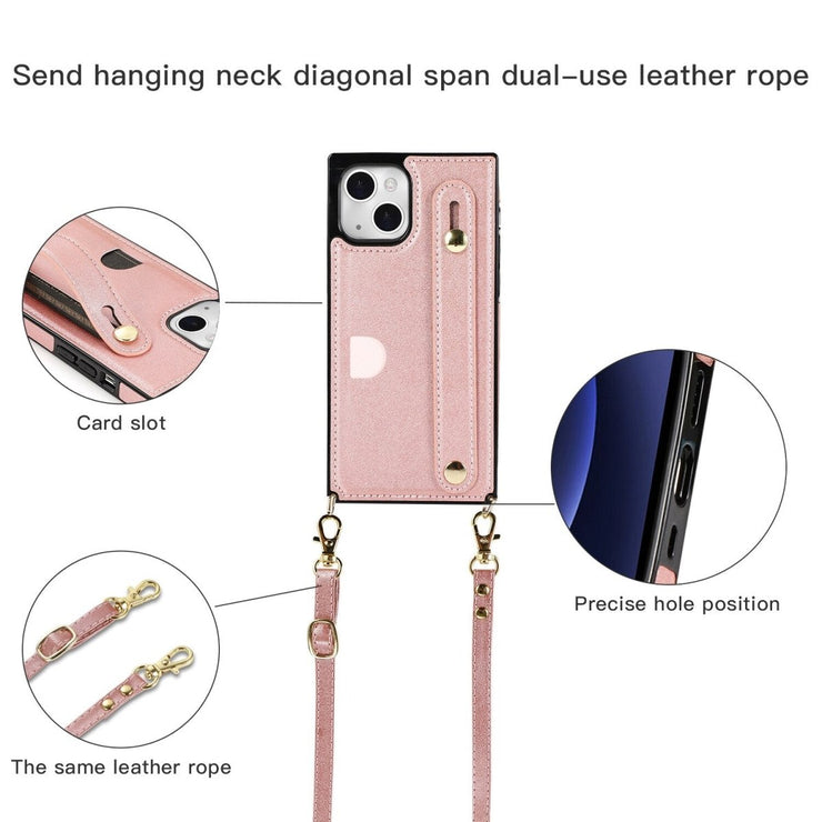Nox Slim Leather Shockproof Case for iPhone 15 Series With Wrist Strap - Astra Cases