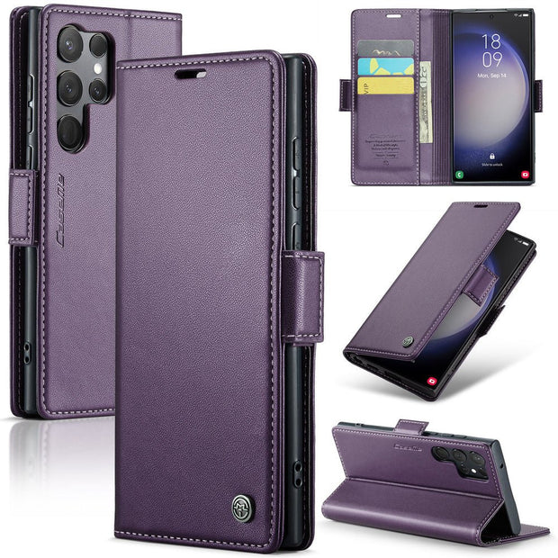 Pellis Vegan Leather Galaxy Case With Magnetic Card Slots - Astra Cases