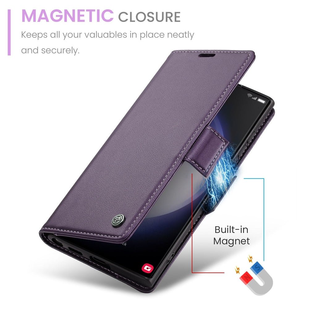 Pellis Vegan Leather Galaxy Case With Magnetic Card Slots - Astra Cases