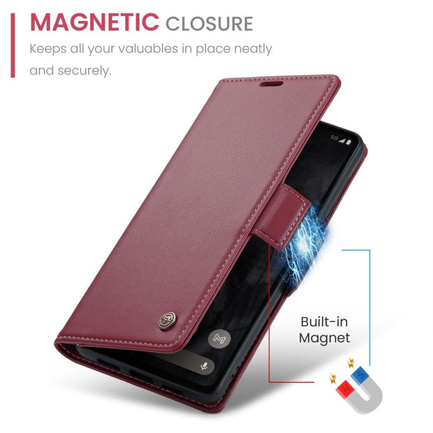 Ponti Leather Case With Magnetic Closure for Google Pixel - Astra Cases