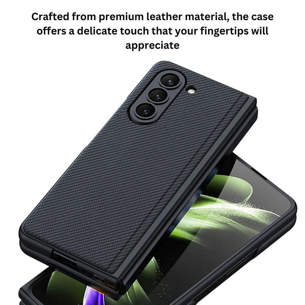 Puere Magnetic Leather Case for Galaxy Z Fold 5 With Flip Stand - Astra Cases
