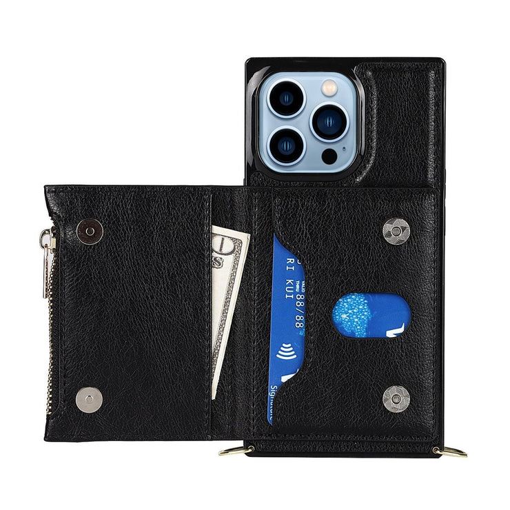 Regno Leather Zipper Wallet iPhone Case with Card Holder - Astra Cases