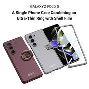 Rei Lightweight Leather Case for Galaxy Z Fold 5 With Ring Stand - Astra Cases