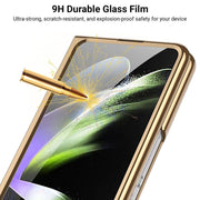 Sceptri Luxury Electroplated Leather Case For Galaxy Z Fold With 9H Tempered Film - Astra Cases