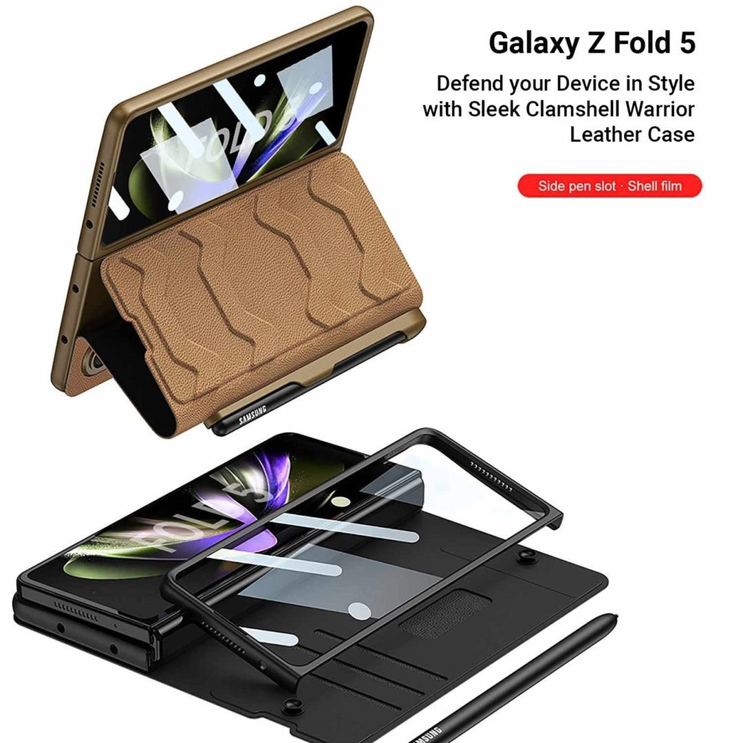 Tauri Leather Case for Galaxy Z Fold With Side Pen Slot - Astra Cases