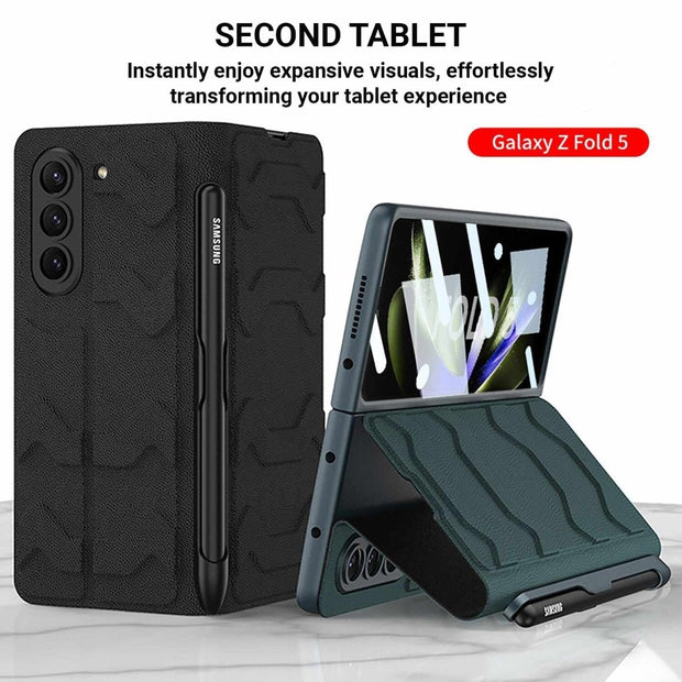 Tauri Leather Case for Galaxy Z Fold With Side Pen Slot - Astra Cases