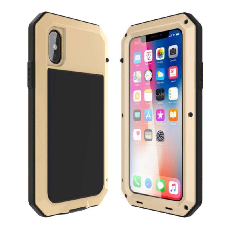 2022 Aluminum + Titanium Shockproof Gorilla Tempered Glass Case for iPhone  13 12 SE 11 Pro Max Xs Max Xs Xr X