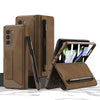 Tori Folding Leather Case with Detachable Pen Holder & Card Slot For Galaxy Z Fold 5 - Astra Cases