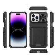 Vero Shockproof Wallet Case With Slide Camera Cover for iPhone 14 Series - Astra Cases