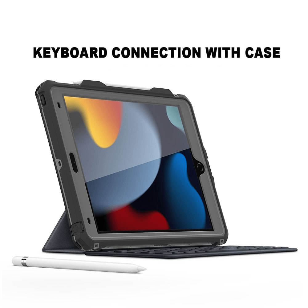 Vincit Waterproof iPad Case with Screen Protector For iPad 7th