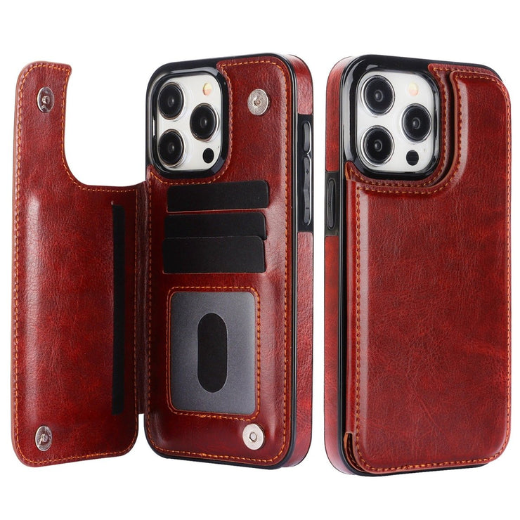 Vistor Leather Flip Wallet Case For iPhone 14 and 15 Series - Astra Cases