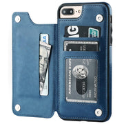 Vistor Leather Flip Wallet Case For iPhone 6, 7, 8 & X Series - Astra Cases